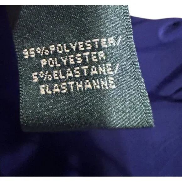 Ralph Lauren Womens Cap-Sleeve V-Neck Blue Midi Dress Polyester Blend - Picture 11 of 11